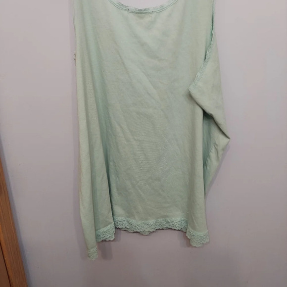 Ellos mint tank top lace layering 26/28 plus size teal - Picture 4 of 6